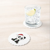 Panda Kerstwinter Kartonnen Onderzetters (Insitu)
