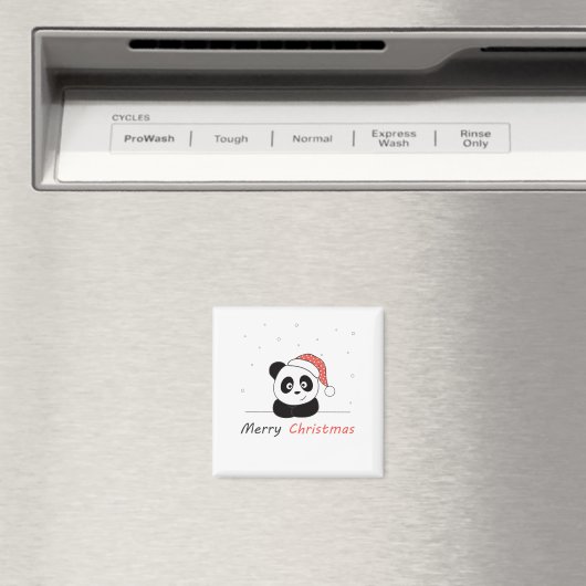 Panda Kerstwinter Magneet (Insitu (Vaatwasser))