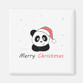 Panda Kerstwinter Magneet (Voorkant)