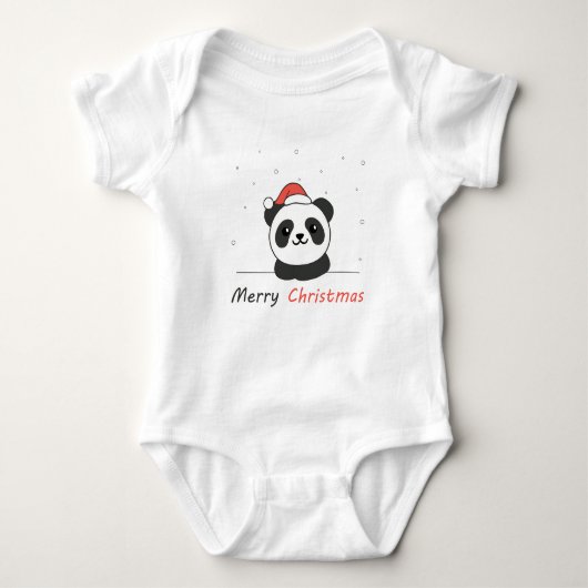 Panda Kerstwinter Romper (Voorkant)