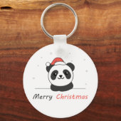 Panda Kerstwinter Sleutelhanger (Voorkant)