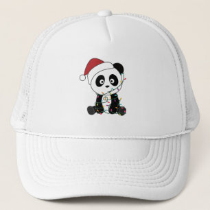 Panda Kerstwinter Trucker Pet