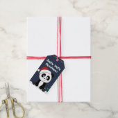 Panda kerstwinter winterdieren Pandas Gift Ta Cadeaulabel (Met Touw)