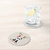 Panda Kerstwinterdieren Pandas Papa Kartonnen Onderzetters (Insitu)