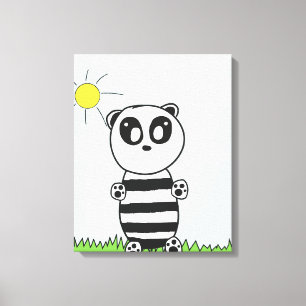 Panda Kids   Canvas Afdruk