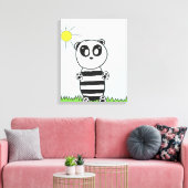 Panda Kids Canvas Afdruk (Insitu (Woonkamer))