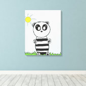 Panda Kids Canvas Afdruk (Insitu (Houten vloer))