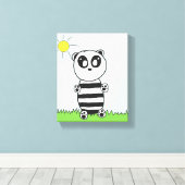 Panda Kids    Canvas Afdruk (Insitu (Houten vloer))
