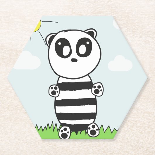 Panda Kids Kartonnen Onderzetters (Voorkant)