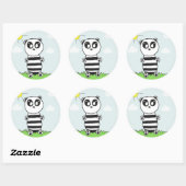 Panda Kids Ronde Sticker (Vel)