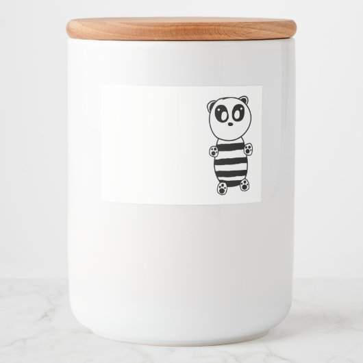 Panda Kids Voedselcontainer Etiket (Voorkant)