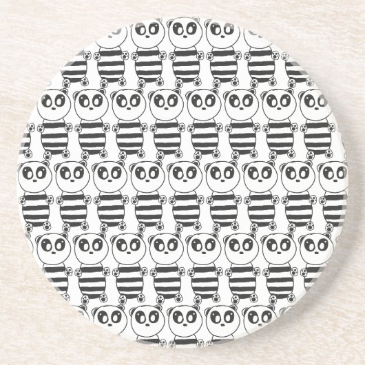 Panda Kids Zandsteen Onderzetter (Voorkant)