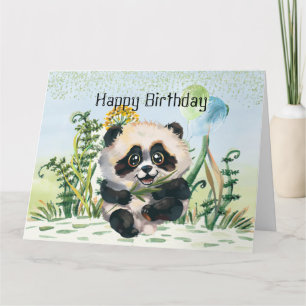 Panda Kind Happy Birthday Kaart