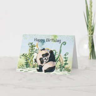 Panda Kind Happy Birthday Kaart