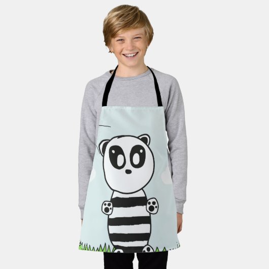 Panda Kind Schort (Gedragen)