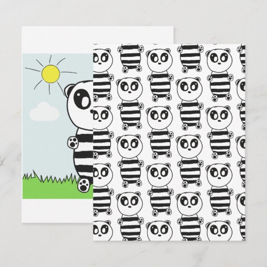 Panda Kinderen Aankondiging (Voorkant / Achterkant)