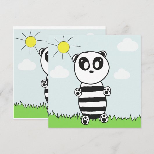 Panda Kinderen Aankondiging (Voorkant / Achterkant)