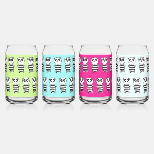 Panda Kinderen Blikvorm Glas (Links)