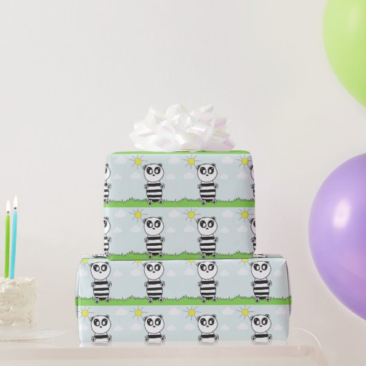 Panda Kinderen Cadeaupapier (Feestgeschenken)