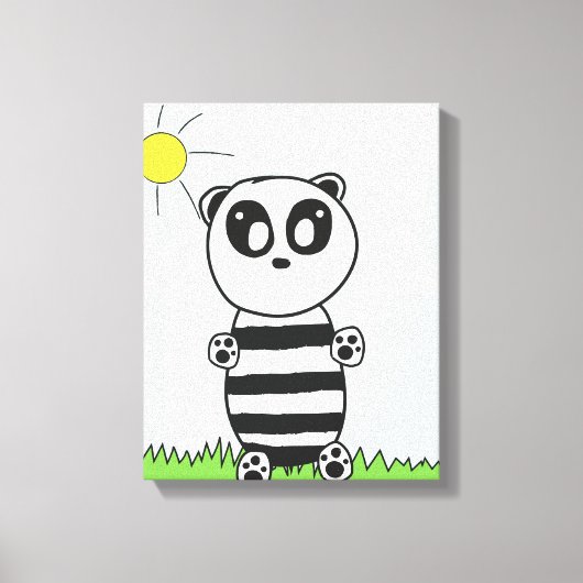 Panda Kinderen Canvas Afdruk (Voorkant)