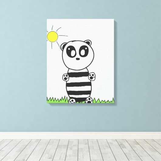 Panda Kinderen Canvas Afdruk (Insitu (Houten vloer))