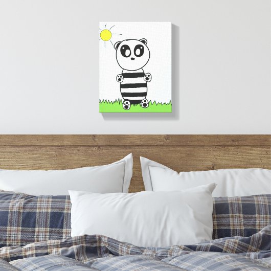 Panda Kinderen Canvas Afdruk (Insitu (Slaapkamer))