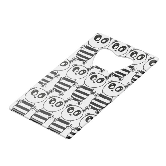 Panda Kinderen Creditkaart Flessenopener (Achterkant Gekanteld)