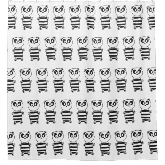 Panda Kinderen Douchegordijn (Voorkant)