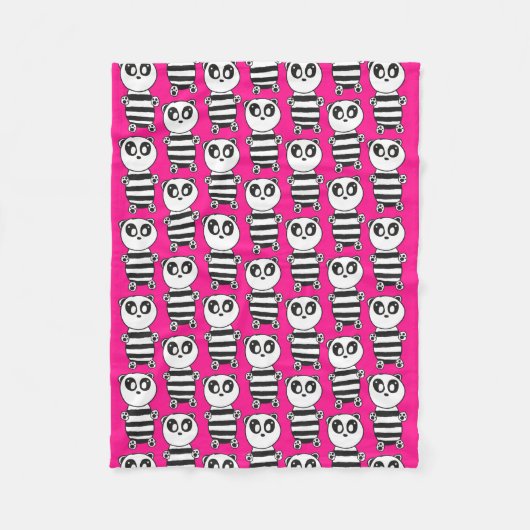 Panda Kinderen Fleece Deken (Voorkant)