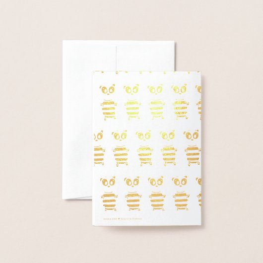 Panda Kinderen Folie Kaarten (Met envelop)