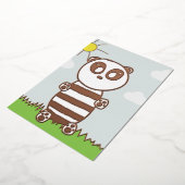 Panda Kinderen Folie Uitnodiging (Gedraaid)