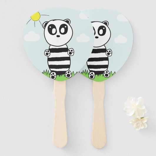 Panda Kinderen Handwaaier (Voorkant en achterkant)