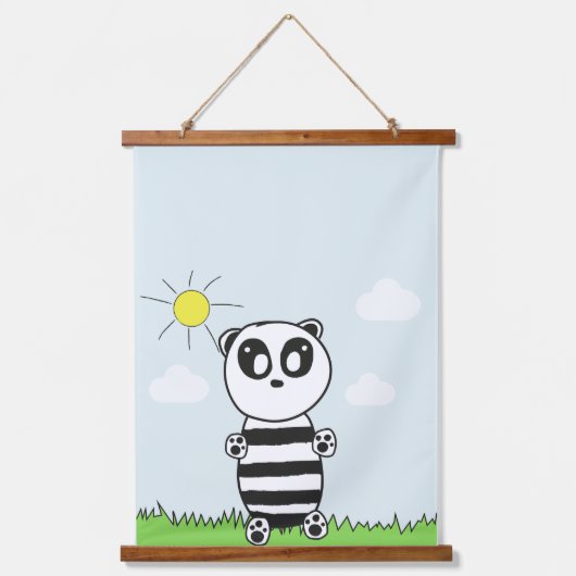 Panda Kinderen Hangend Wandkleed (Voorkant)
