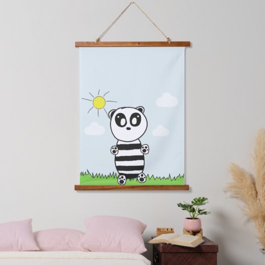 Panda Kinderen Hangend Wandkleed (Slaapkamer)