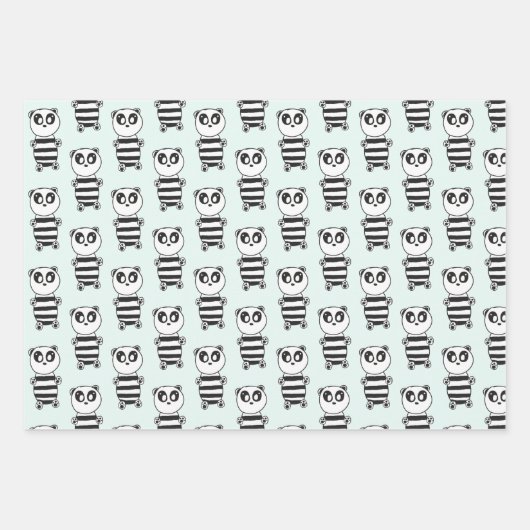 Panda Kinderen Inpakpapier Vel (Voorkant 2)