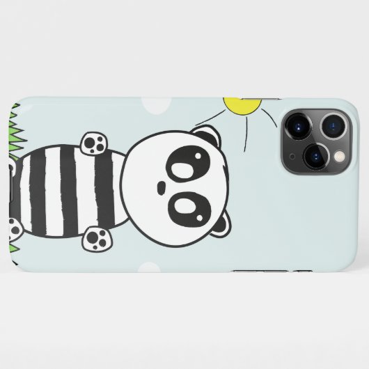 Panda Kinderen iPhone Hoesje (Achterkant horizontaal)