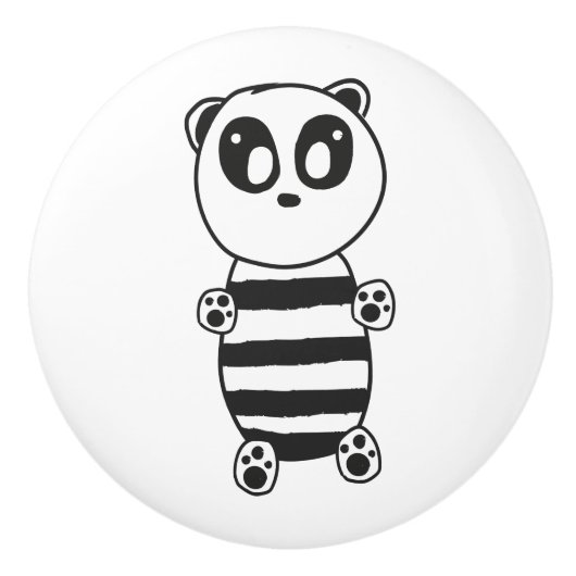 Panda Kinderen Keramische Knop (Voorkant)