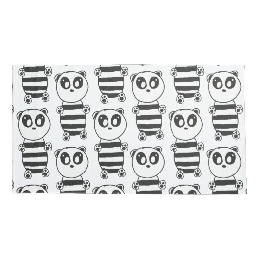 Panda Kinderen Kussensloop (Achterkant)