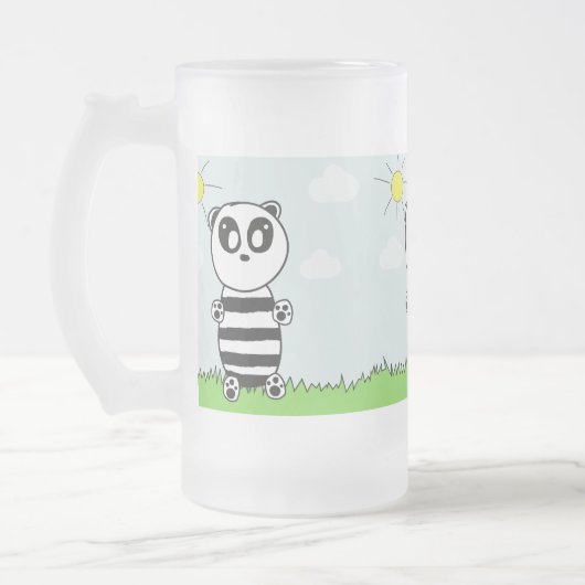 Panda Kinderen Matglas Bierpul (Links)