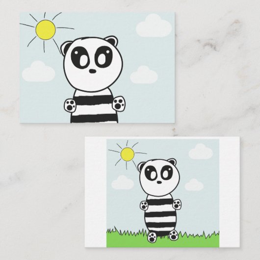 Panda Kinderen    Notitiekaartje (Voorkant / Achterkant)