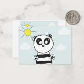Panda Kinderen Notitiekaartje (Voorkant / Achterkant in situ)