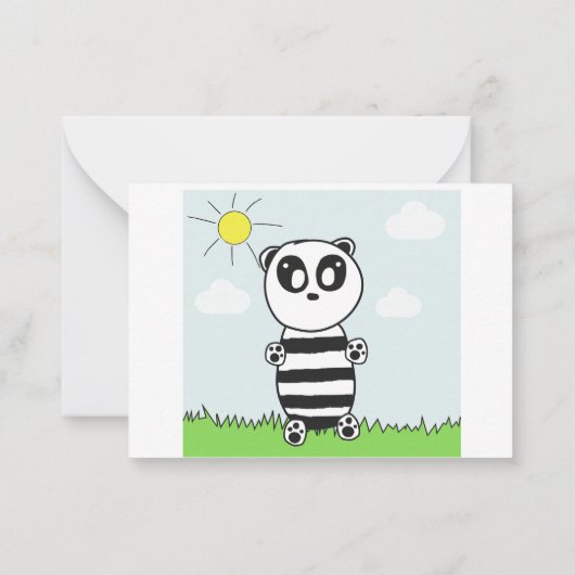 Panda Kinderen    Notitiekaartje (Achterkant)