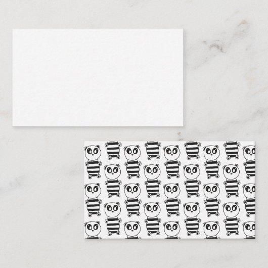 Panda Kinderen    Notitiekaartje (Voorkant / Achterkant)