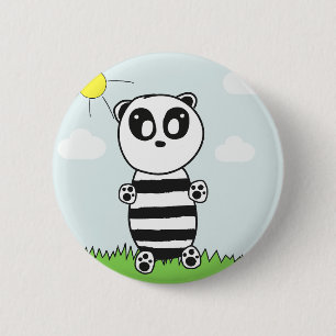 Panda Kinderen Ronde Button 5,7 Cm