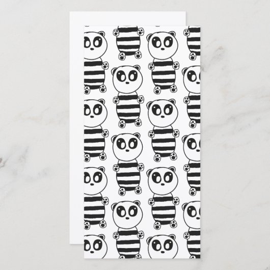 Panda Kinderen Save The Date (Voorkant / Achterkant)