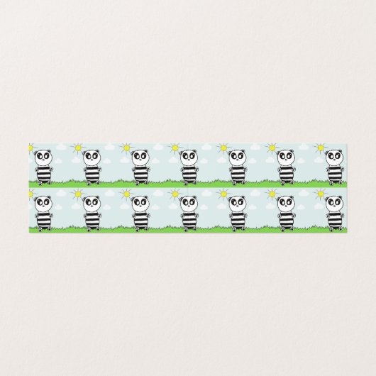 Panda Kinderen Visitekaartje (Buitenkant ongevouwen)