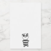 Panda Kinderen Voedselcontainer Etiket (Enkel label)