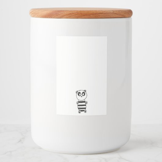 Panda Kinderen Voedselcontainer Etiket (Voorkant)