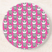 Panda Kinderen Zandsteen Onderzetter (Voorkant)