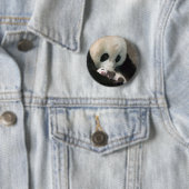 Panda kissing cub ronde button 5,7 cm (In situ)